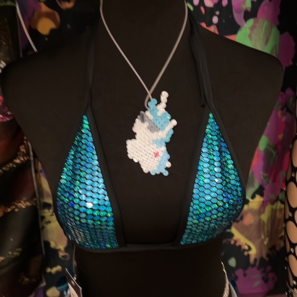 New Bikini Rave/ swim Top - Picture 3 of 12